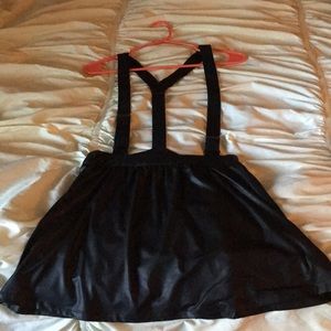 Forever21 Pleather Miniskirt with Suspenders
